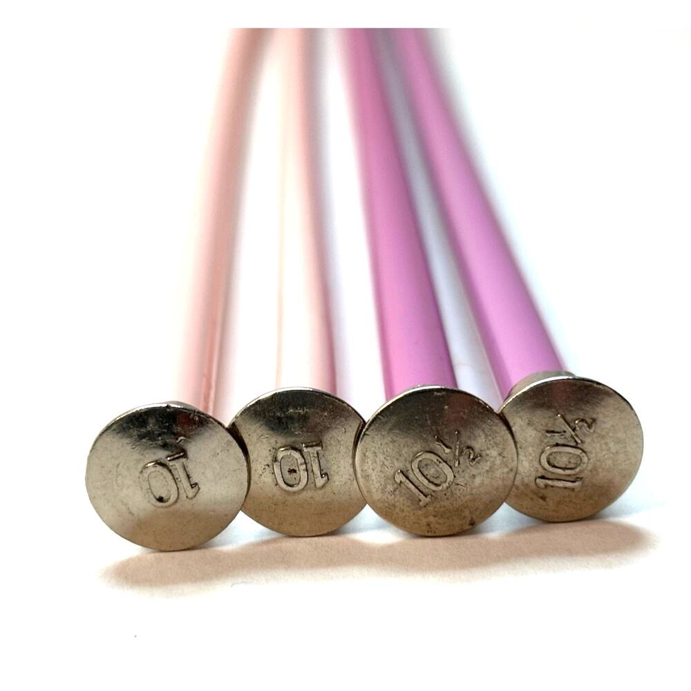 Knitting Needles Size 10 & 10-1/2 Plastic 14" Long